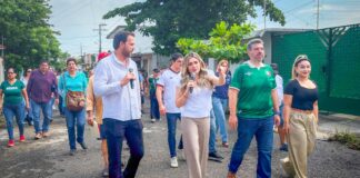 Inicia Maryjose Gamboa rehabilitación de la calle Agua Dulce en beneficio de familias de la colonia Graciano Sánchez