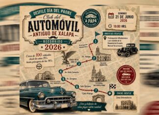 Desfile de Autos Antiguos por el Día del Padre en Xalapa