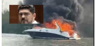 Yate incendiado en Alvarado está a nombre de una prestanombre del extitular de la SEV, Zenyazen Escobar Pérez