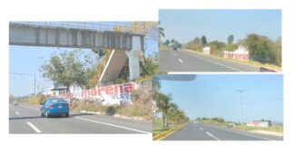 Morena ilegalmente hace pintas en puentes, bardas de particulares y en propiedad federal