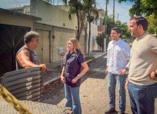 Alcaldesa Maryjose Gamboa anuncia nuevas obras de repavimentación durante recorrido sorpresa en el Fraccionamiento Virginia