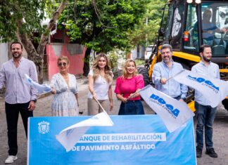 Alcaldesa Maryjose Gamboa inicia obras de pavimentación en las colonias Manlio Fabio Altamirano y Primero de Mayo Norte